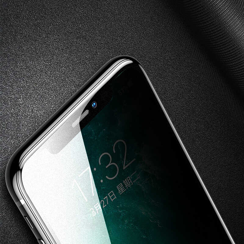 Apple iPhone 16E Zore Anti-Dust Privacy Temperli Ekran Koruyucu Siyah