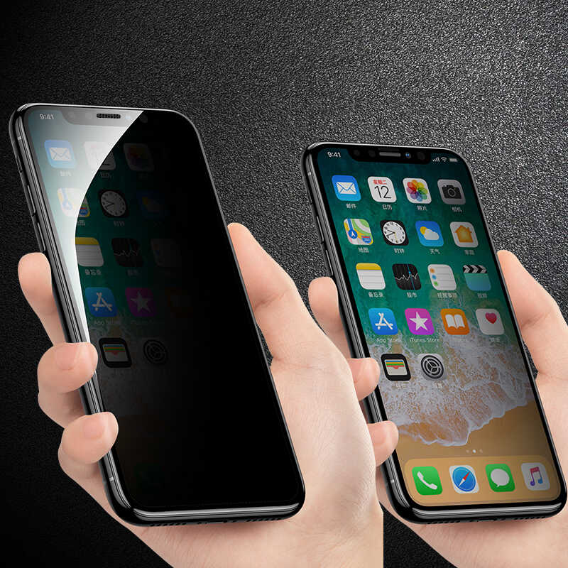 Apple iPhone 16E Zore Anti-Dust Privacy Temperli Ekran Koruyucu Siyah