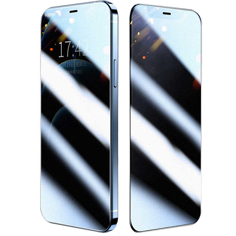 Apple iPhone 16E Zore Fit Hard Mat Privacy Cam Ekran Koruyucu Siyah