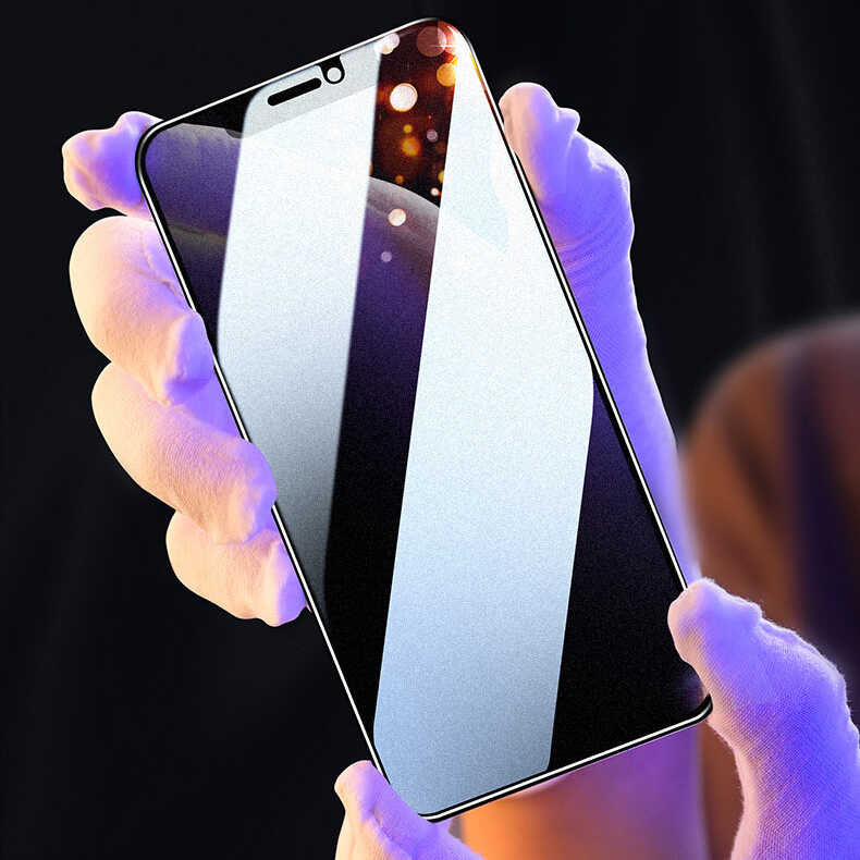 Apple iPhone 16E Zore Fit Hard Mat Privacy Cam Ekran Koruyucu Siyah