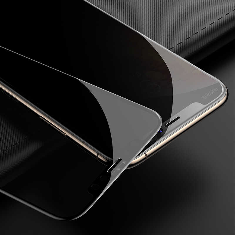 Apple iPhone 16E Zore Kor Privacy Cam Ekran Koruyucu Siyah