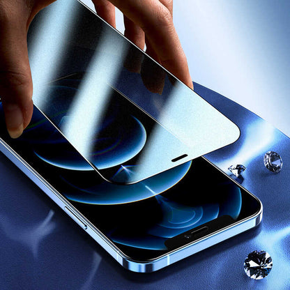 Apple iPhone 16E Zore Rika Premium Privacy Temperli Cam Ekran Koruyucu Siyah