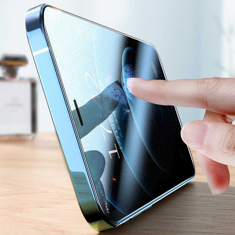 Apple iPhone 16E Zore Rika Premium Privacy Temperli Cam Ekran Koruyucu Siyah