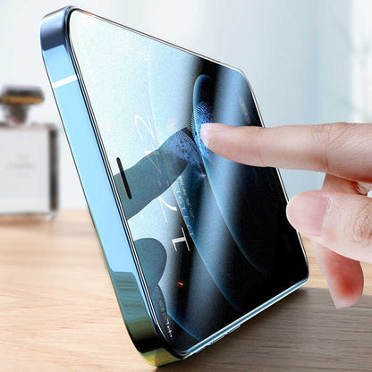 Apple iPhone 16E Zore Rika Premium Privacy Temperli Cam Ekran Koruyucu Siyah