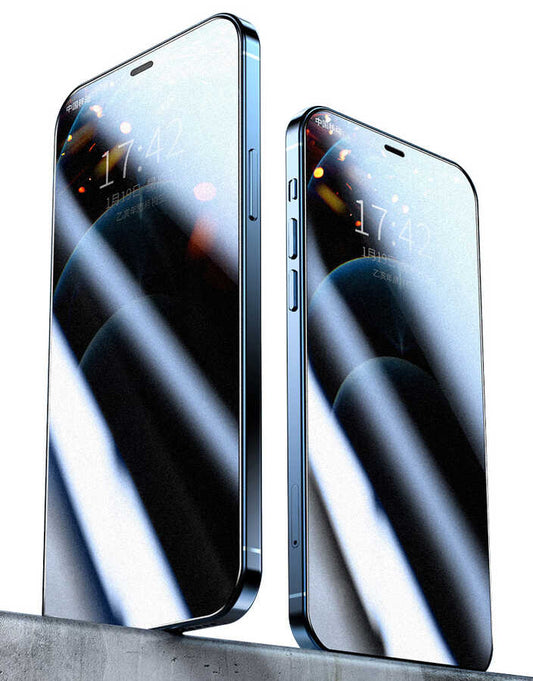 Apple iPhone 16E Zore Rika Premium Privacy Temperli Cam Ekran Koruyucu Siyah