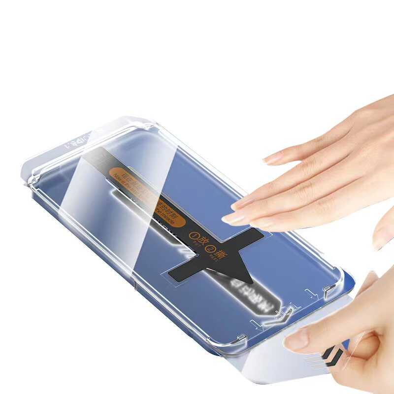 Apple iPhone 16E Zore Süper Fast Anti-Dust Toz Önleyici Temperli Ekran Koruyucu Renksiz