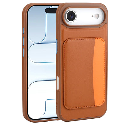 Apple iPhone 17 Air Kılıf Kartlıklı Zore X-Kart Silikon Kapak Turuncu