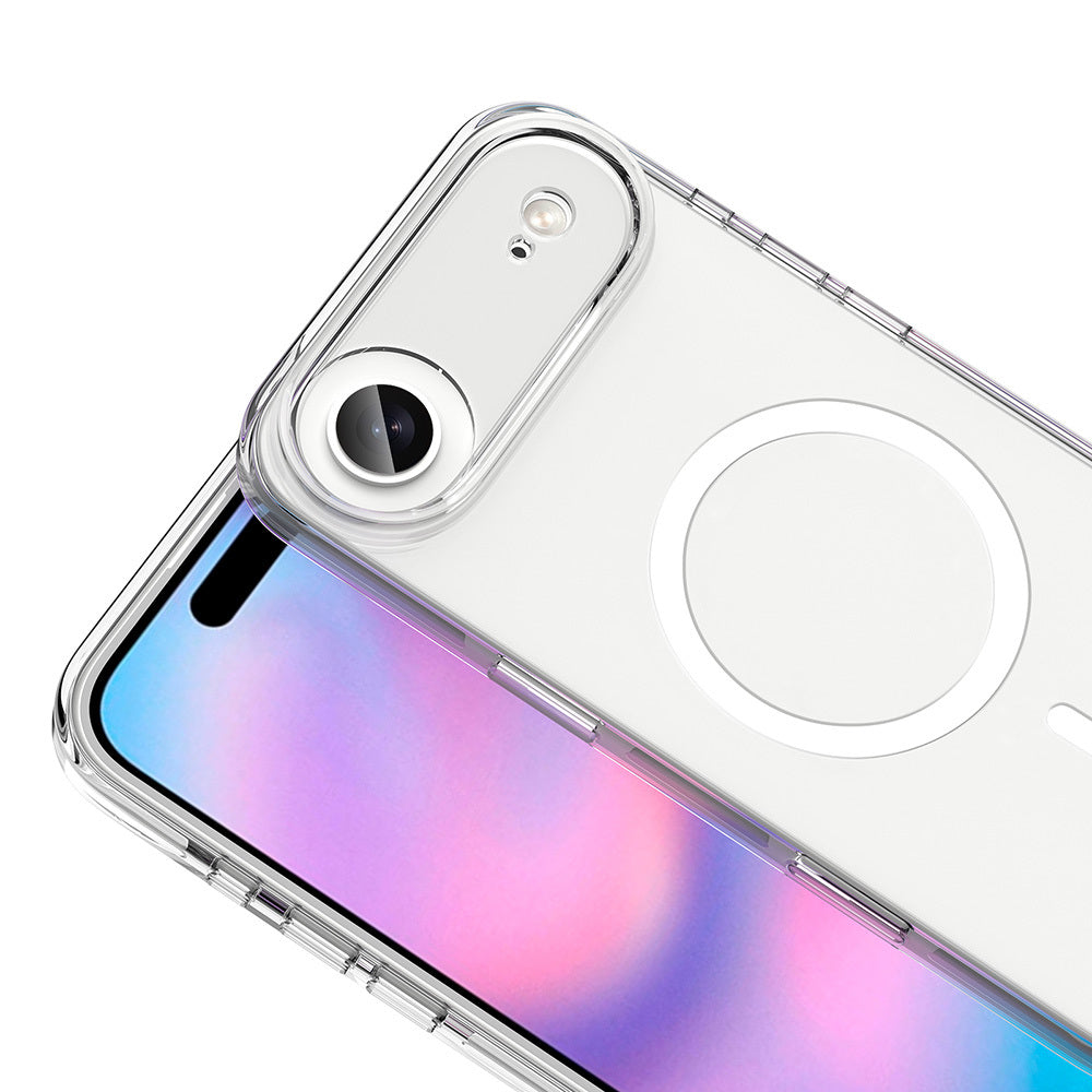 Apple iPhone 17 Air Kılıf M-safe Şarj Özellikli Kamera Korumalı Zore Kripto Kapak Şeffaf