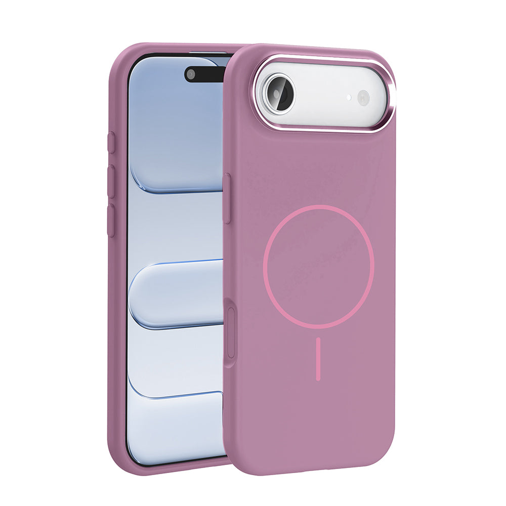 Apple iPhone 17 Air Kılıf M-Safe Şarj Özellikli Metal Kamera Çerçeveli Zore Edi Silikon Kapak