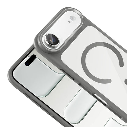 Apple iPhone 17 Air Kılıf M-Safe Şarj Özellikli Metal Kamera Çerçeveli Zore Tiko Kapak Siyah