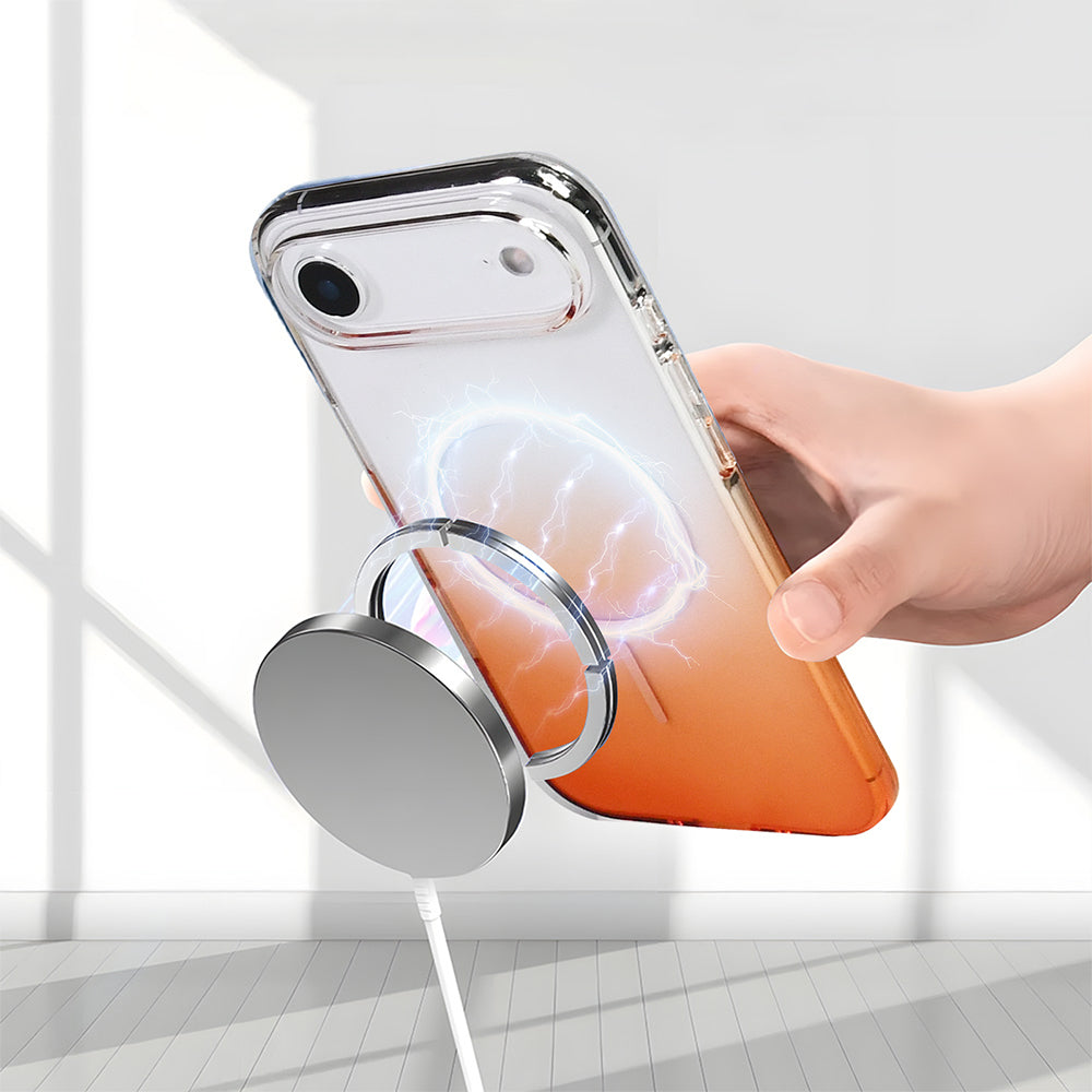 Apple iPhone 17 Air Kılıf M-Safe Şarj Özellikli Zore Septik Silikon Kapak Turkuaz