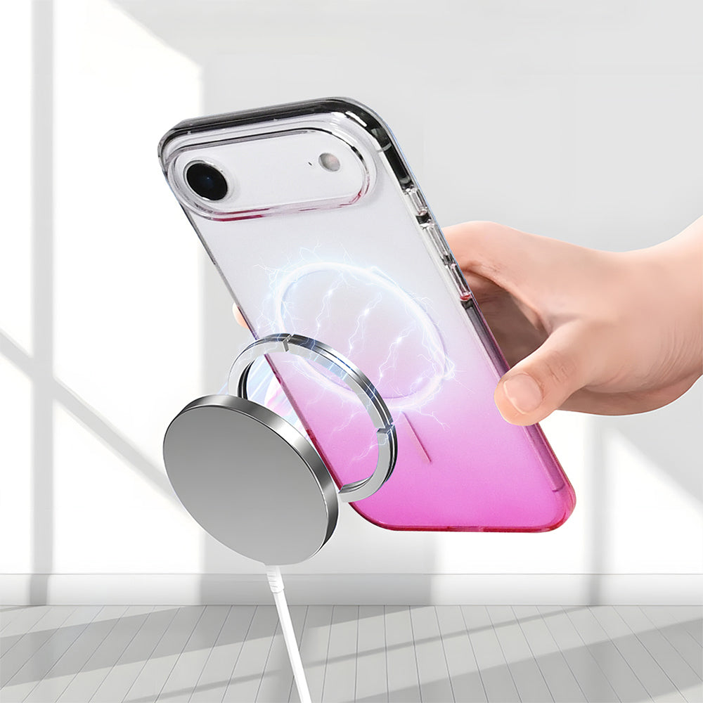 Apple iPhone 17 Air Kılıf M-Safe Şarj Özellikli Zore Septik Silikon Kapak Turkuaz