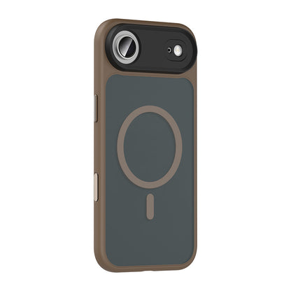Apple iPhone 17 Air Kılıf Mat Arka Yüzey Wireless Şarj Özellikli Zore Flet M-safe Kapak Gri