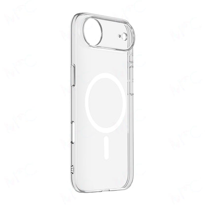Apple iPhone 17 Air Kılıf Zore M-safe Şarj Özellikli Şeffaf Kamera Çerçeveli Porto Kapak Şeffaf