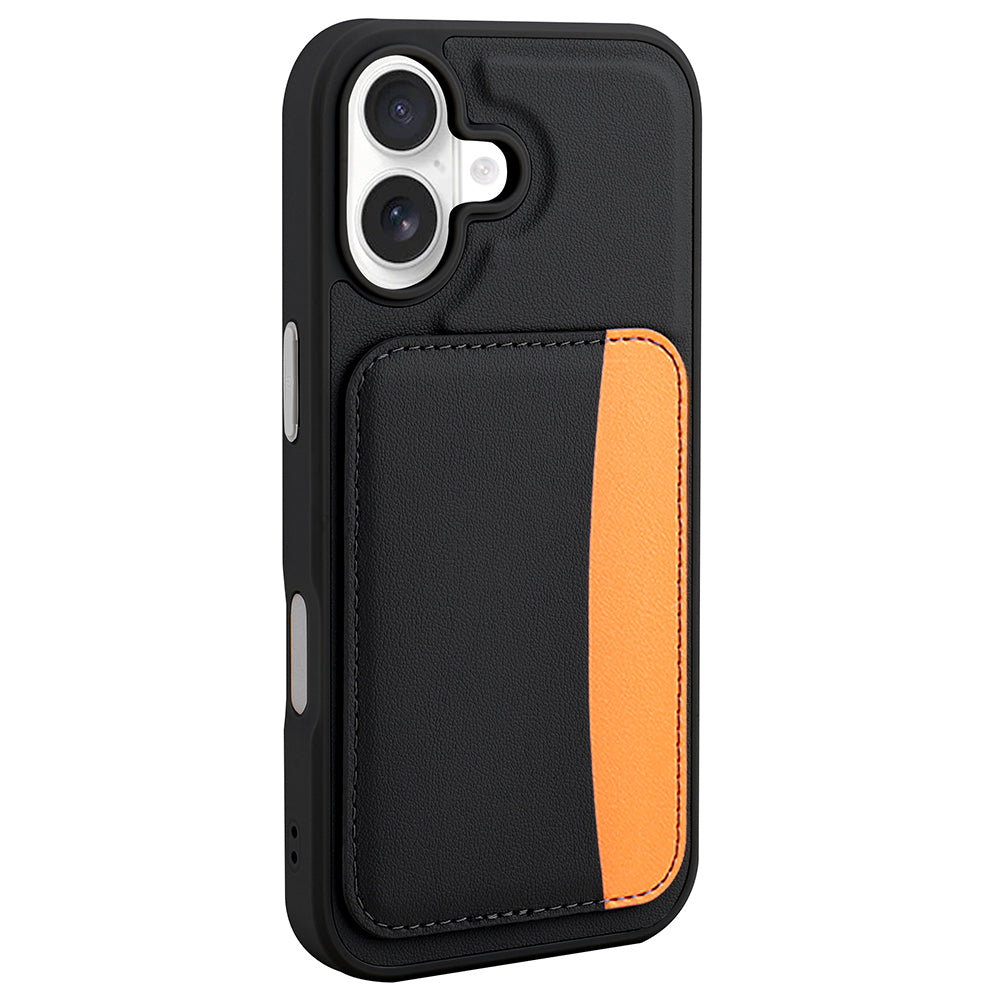 Apple iPhone 17 Kılıf Kartlıklı Zore X-Kart Silikon Kapak Siyah