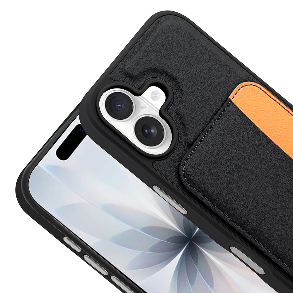 Apple iPhone 17 Kılıf Kartlıklı Zore X-Kart Silikon Kapak Koyu Gri