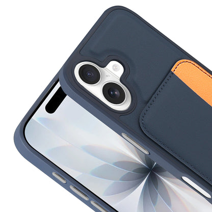 Apple iPhone 17 Kılıf Kartlıklı Zore X-Kart Silikon Kapak Koyu Gri