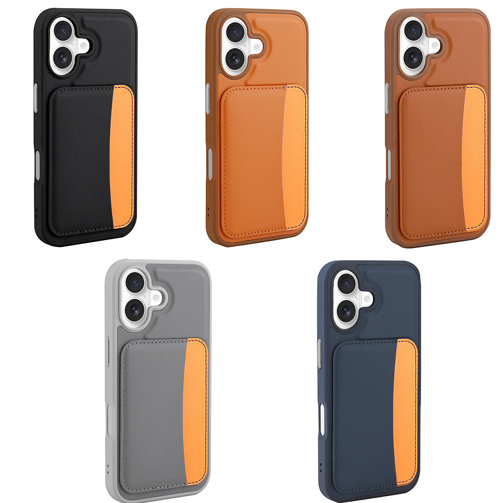 Apple iPhone 17 Kılıf Kartlıklı Zore X-Kart Silikon Kapak Koyu Gri