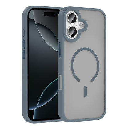 Apple iPhone 17 Kılıf M-safe Şarj Özellikli Mat Arka Yüzey Zore Sio Kapak Gri