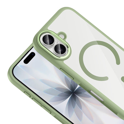 Apple iPhone 17 Kılıf M-Safe Şarj Özellikli Metal Kamera Çerçeveli Zore Tiko Kapak Gri