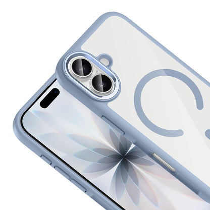 Apple iPhone 17 Kılıf M-Safe Şarj Özellikli Metal Kamera Çerçeveli Zore Tiko Kapak Lila