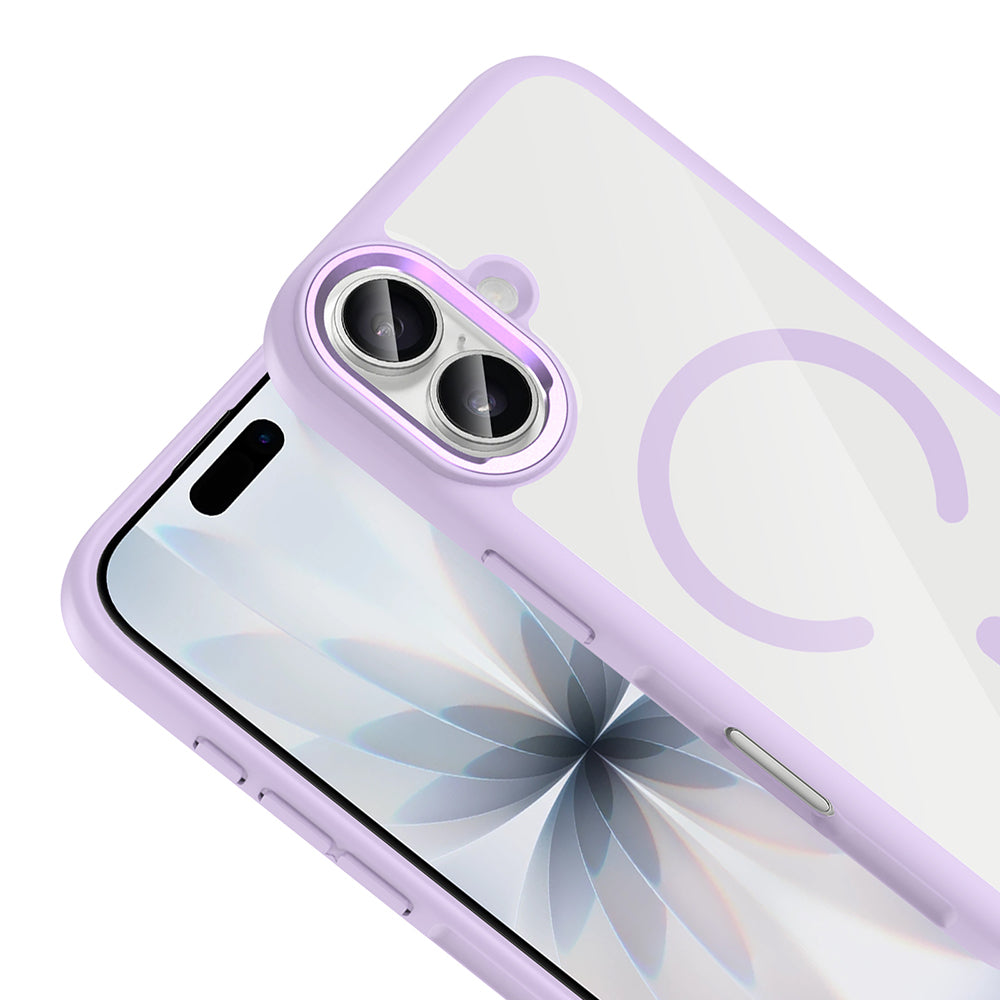 Apple iPhone 17 Kılıf M-Safe Şarj Özellikli Metal Kamera Çerçeveli Zore Tiko Kapak Siyah