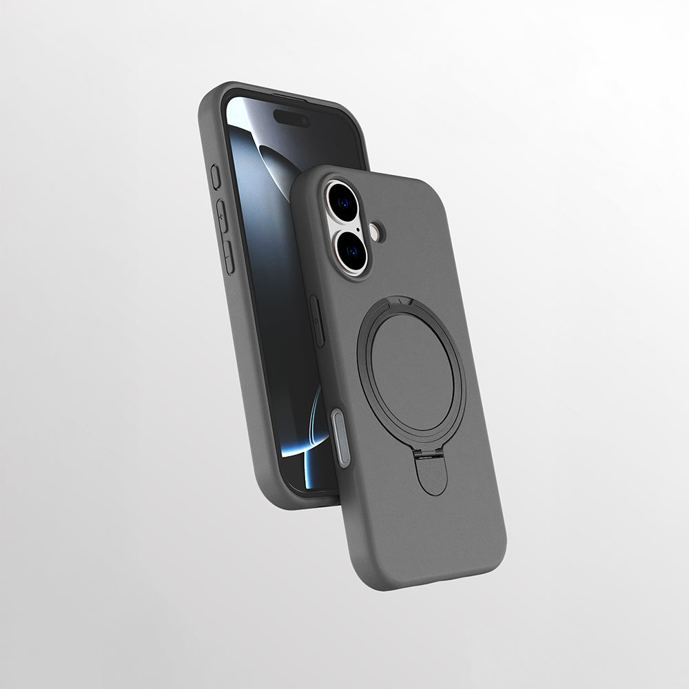 Apple iPhone 17 Kılıf M-safe Şarj Özellikli Standlı Zore Samara Kapak