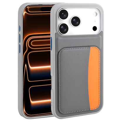 Apple iPhone 17 Pro Kılıf Kartlıklı Zore X-Kart Silikon Kapak Koyu Gri