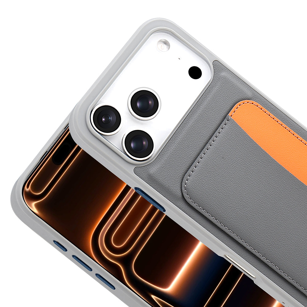 Apple iPhone 17 Pro Kılıf Kartlıklı Zore X-Kart Silikon Kapak Siyah