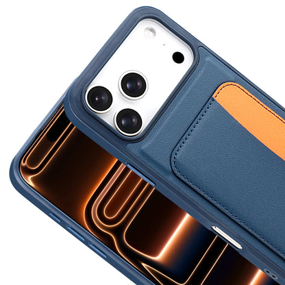 Apple iPhone 17 Pro Kılıf Kartlıklı Zore X-Kart Silikon Kapak Lacivert