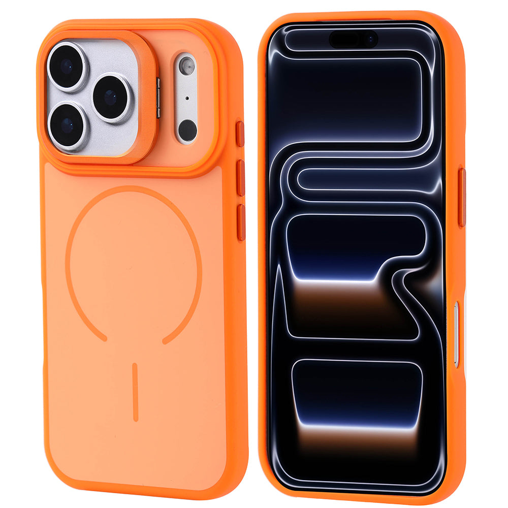 Apple iPhone 17 Pro Kılıf M-safe Şarj Özellikli Kamera Standlı Zore Notron Kapak