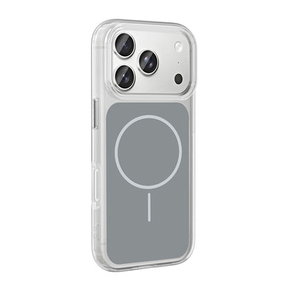 Apple iPhone 17 Pro Kılıf M-Safe Şarj Özellikli Metal Buton Tasarımlı Zore İkonik Sert Silikon Kapak Siyah