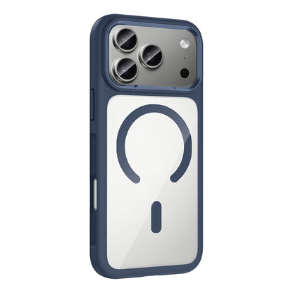 Apple iPhone 17 Pro Kılıf M-Safe Şarj Özellikli Metal Kamera Çerçeveli Zore Tiko Kapak Turuncu