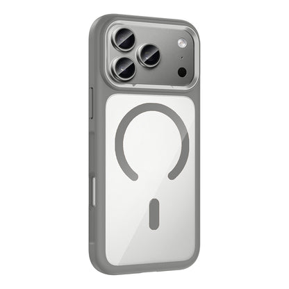 Apple iPhone 17 Pro Kılıf M-Safe Şarj Özellikli Metal Kamera Çerçeveli Zore Tiko Kapak Lacivert