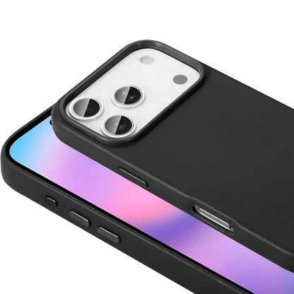 Apple iPhone 17 Pro Kılıf M-safe Şarj Özellikli PU Deri Görünümlü Zore Kupra Kapak Mor