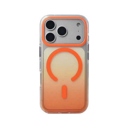 Apple iPhone 17 Pro Kılıf M-safe Şarj Özellikli Transparan Renk Geçişli Zore Toros Kapak Siyah