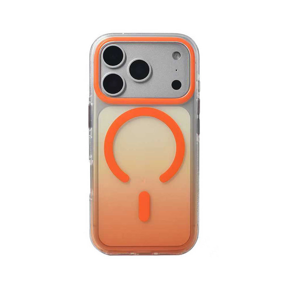 Apple iPhone 17 Pro Kılıf M-safe Şarj Özellikli Transparan Renk Geçişli Zore Toros Kapak Gold