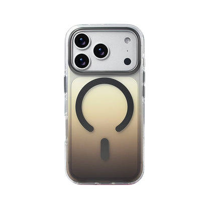 Apple iPhone 17 Pro Kılıf M-safe Şarj Özellikli Transparan Renk Geçişli Zore Toros Kapak Mavi