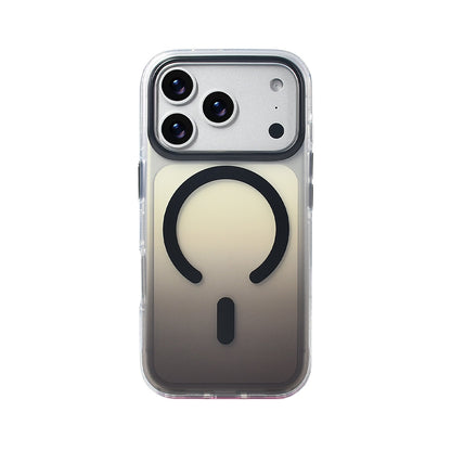 Apple iPhone 17 Pro Kılıf M-safe Şarj Özellikli Transparan Renk Geçişli Zore Toros Kapak Siyah