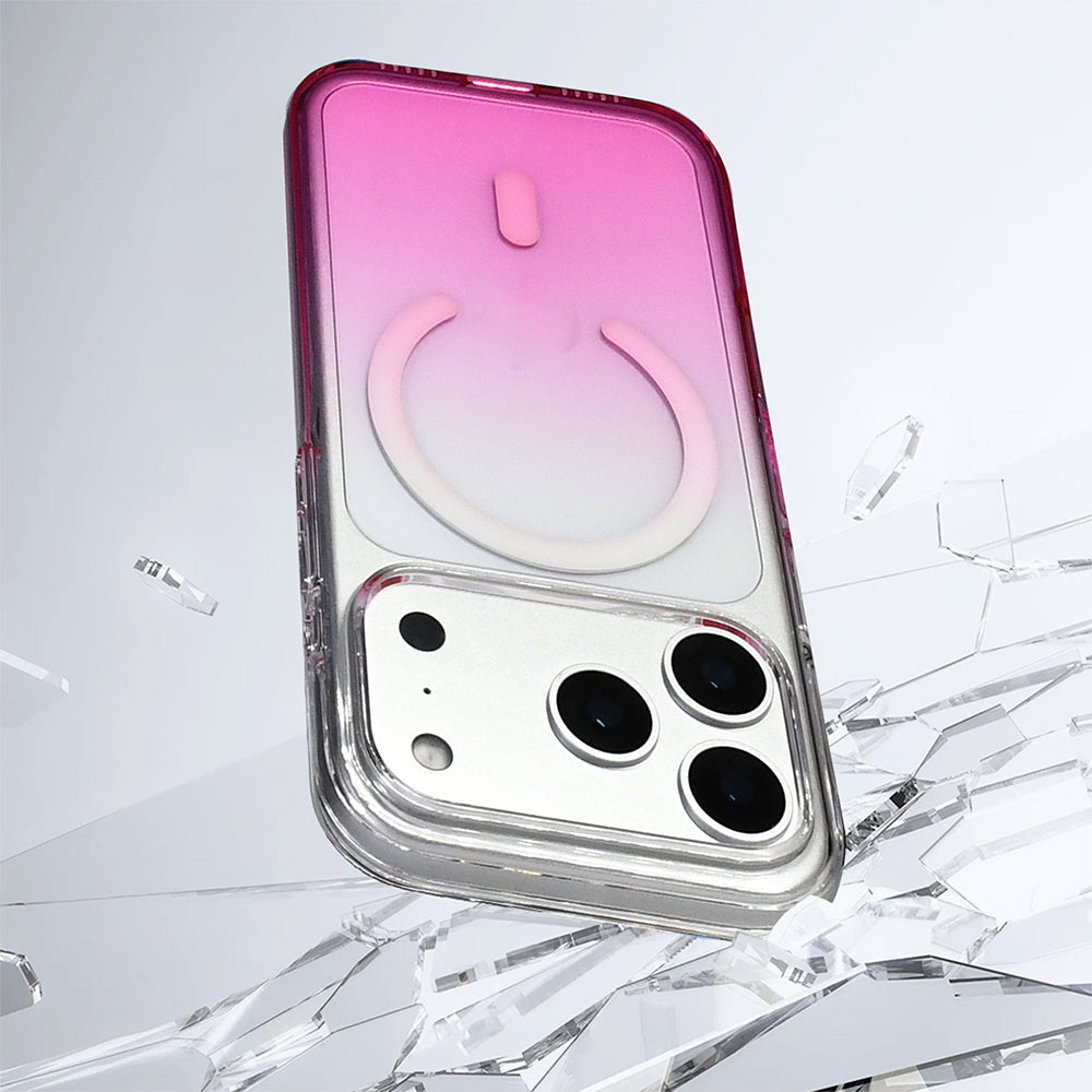 Apple iPhone 17 Pro Kılıf M-Safe Şarj Özellikli Zore Septik Silikon Kapak Pembe