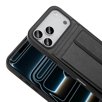 Apple iPhone 17 Pro Kılıf PU Deri Kartlıklı Zore Sevilla Kapak Turuncu