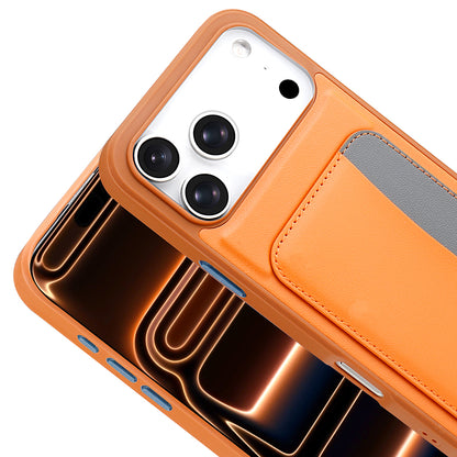 Apple iPhone 17 Pro Max Kılıf Kartlıklı Zore X-Kart Silikon Kapak Koyu Gri