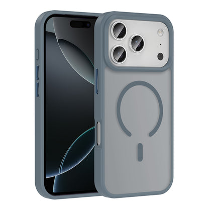 Apple iPhone 17 Pro Max Kılıf M-safe Şarj Özellikli Mat Arka Yüzey Zore Sio Kapak Gri