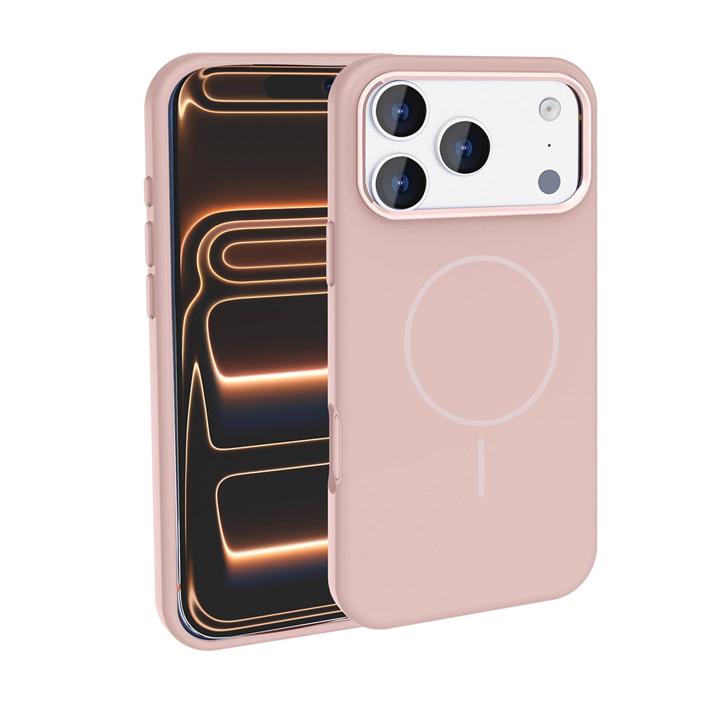 Apple iPhone 17 Pro Max Kılıf M-Safe Şarj Özellikli Metal Kamera Çerçeveli Zore Edi Silikon Kapak