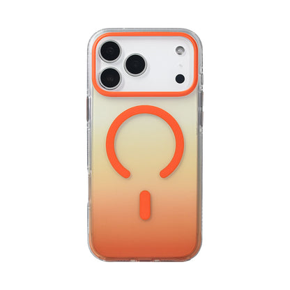 Apple iPhone 17 Pro Max Kılıf M-safe Şarj Özellikli Transparan Renk Geçişli Zore Toros Kapak Siyah
