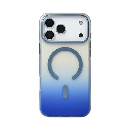 Apple iPhone 17 Pro Max Kılıf M-safe Şarj Özellikli Transparan Renk Geçişli Zore Toros Kapak Siyah
