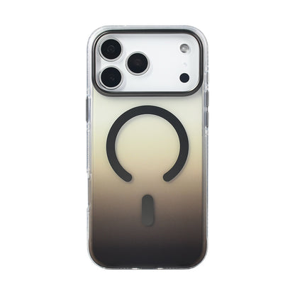 Apple iPhone 17 Pro Max Kılıf M-safe Şarj Özellikli Transparan Renk Geçişli Zore Toros Kapak Siyah