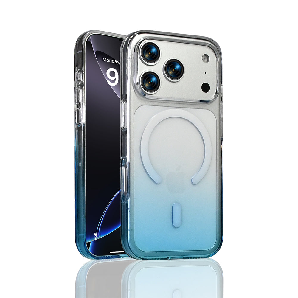 Apple iPhone 17 Pro Max Kılıf M-Safe Şarj Özellikli Zore Septik Silikon Kapak Turkuaz