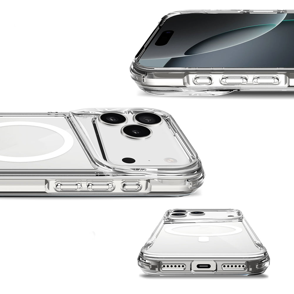 Apple iPhone 17 Pro Max Kılıf Zore M-safe Şarj Özellikli T-Max M-safe Kapak Şeffaf