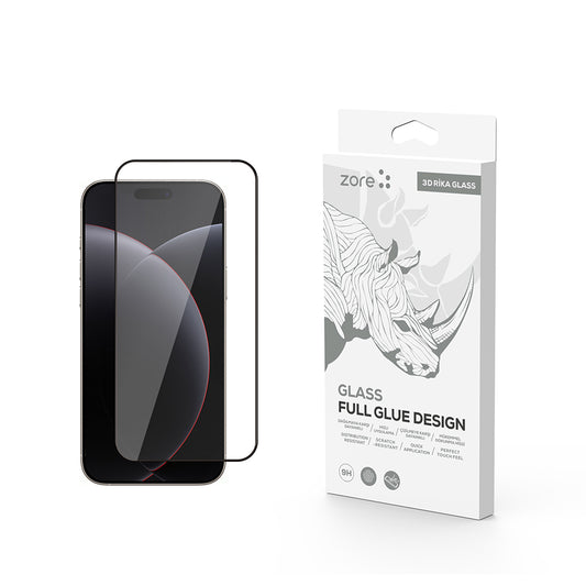 Apple iPhone 17 Pro Max Zore Rika Premium Temperli Cam Ekran Koruyucu Şeffaf